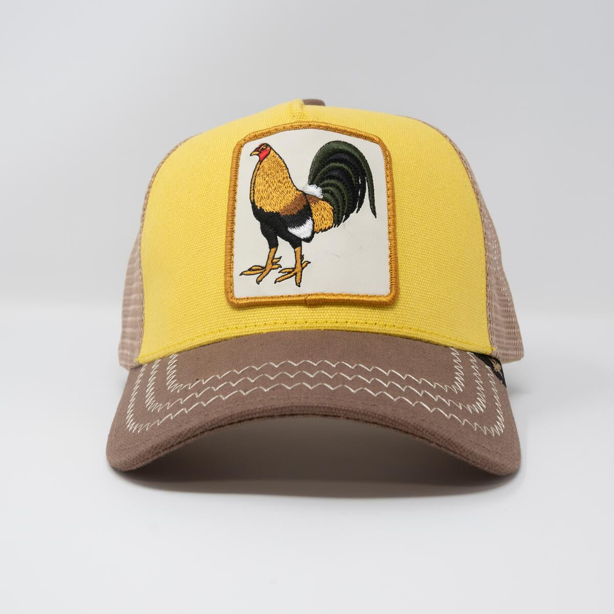 GOLD STAR HATS TRUCKER GOLD ROOSTER HAT