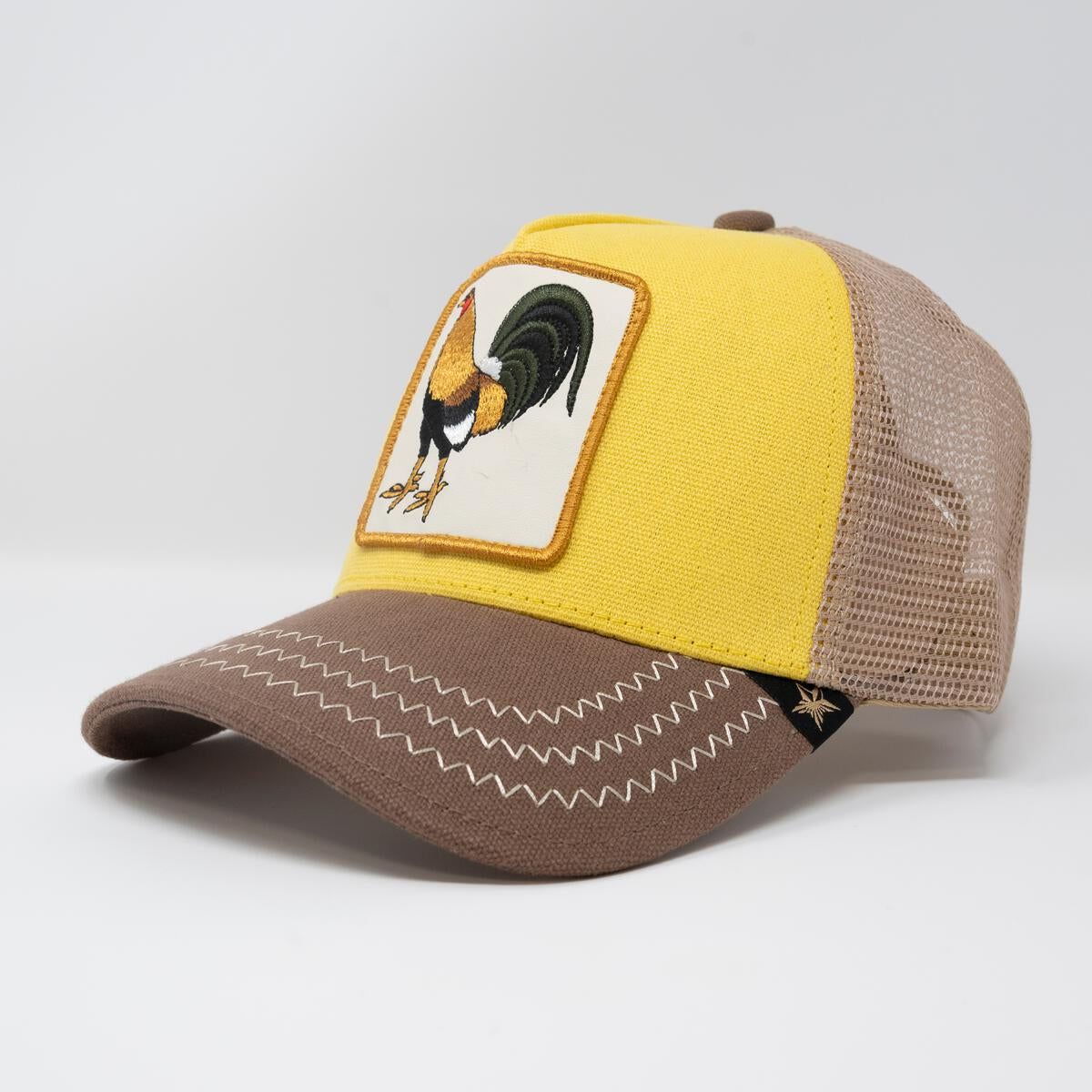 GOLD STAR HATS TRUCKER GOLD ROOSTER HAT