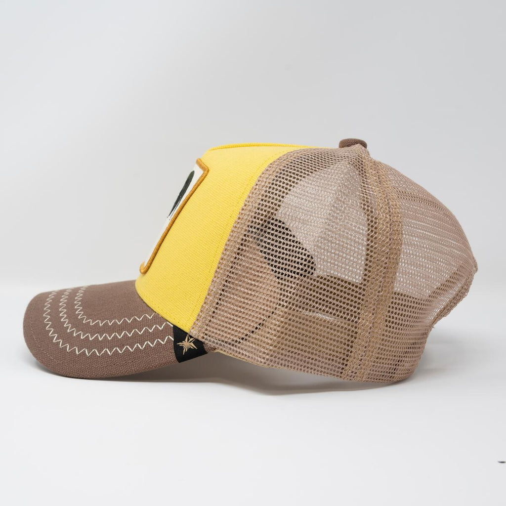 GOLD STAR HATS TRUCKER GOLD ROOSTER HAT