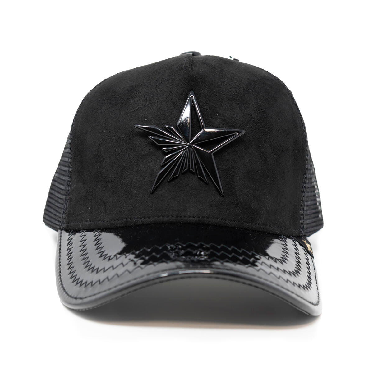 GOLD STAR ALL BLACK HAT