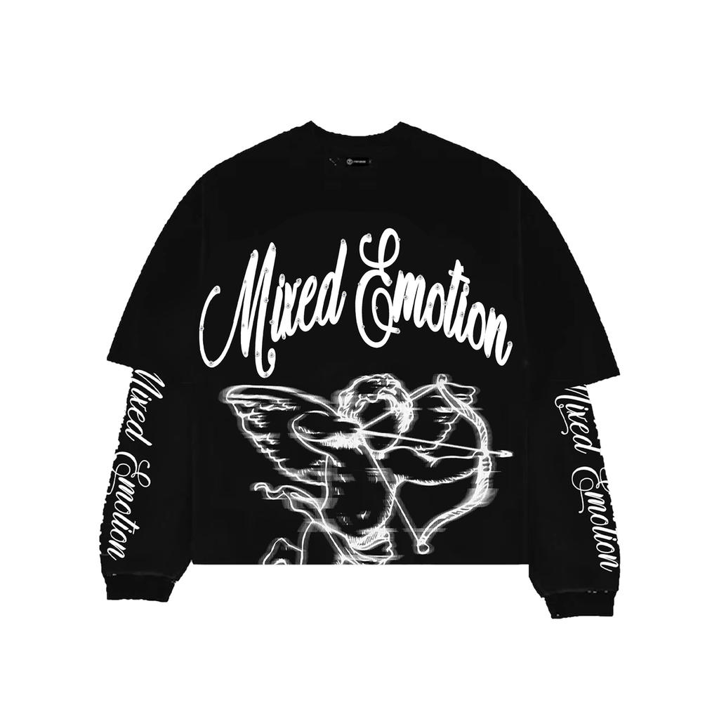 MIXED EMOTION BLACK BLUR THERMAL LONG SLEEVE