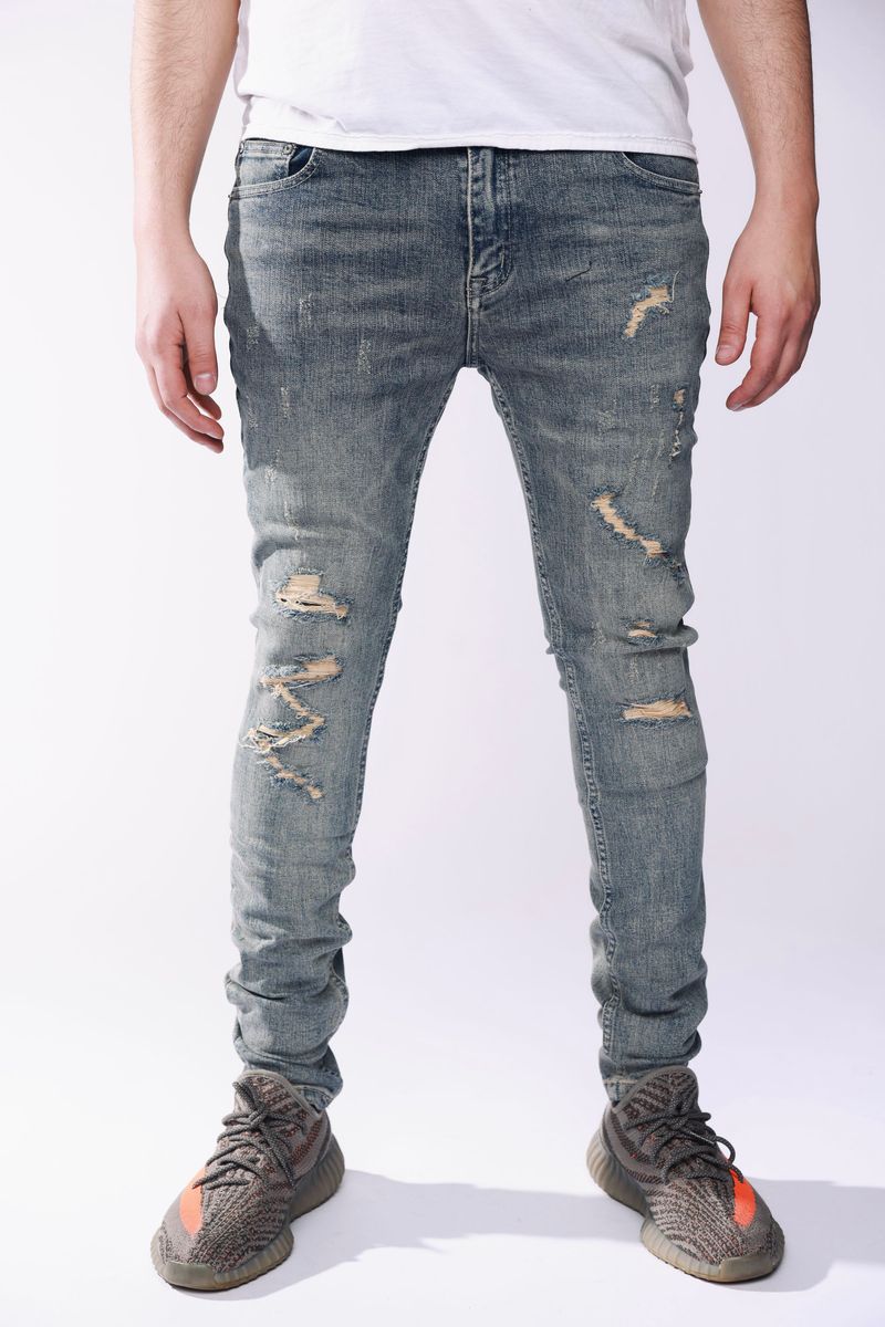 PALI DENIM RIPPED DARK BLUE