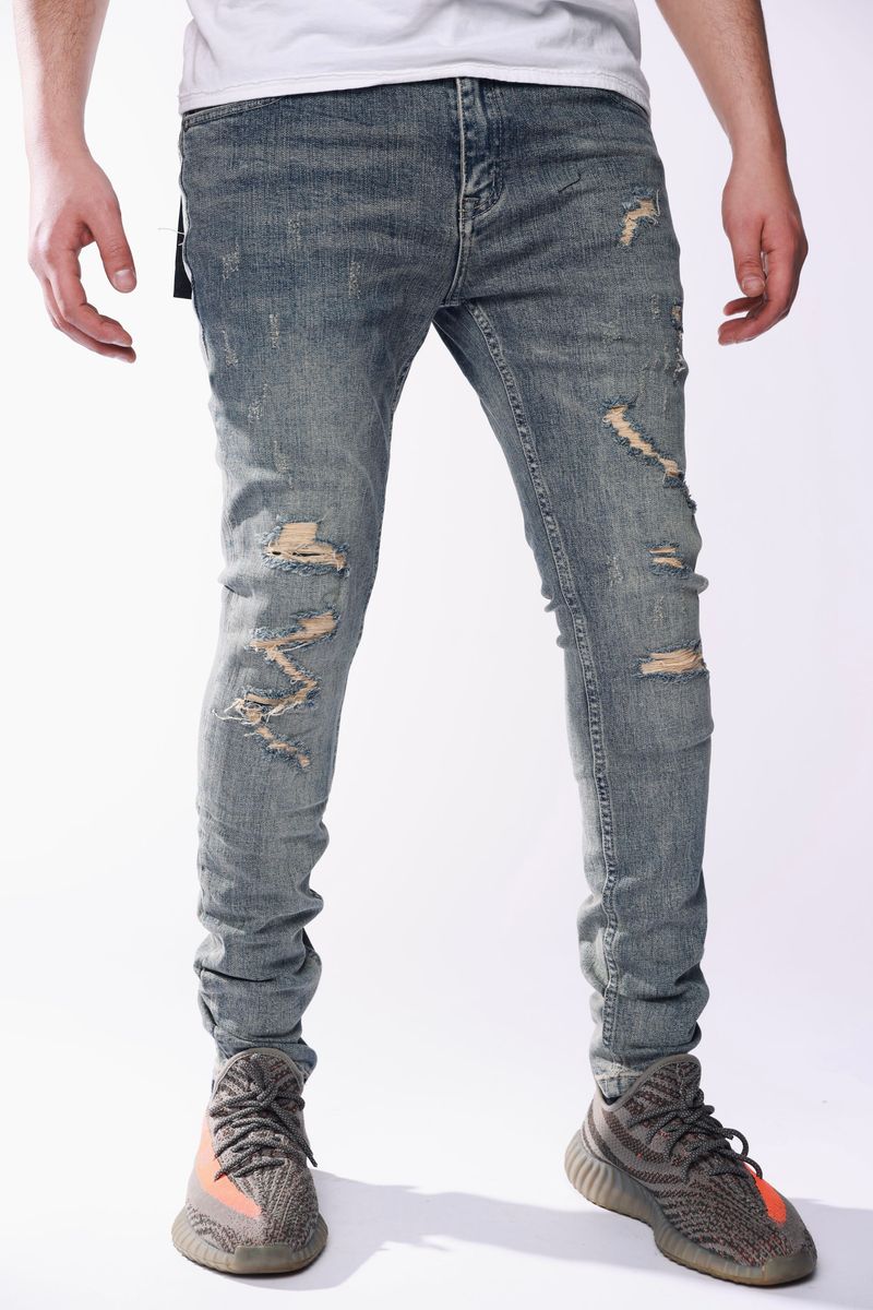 PALI DENIM RIPPED DARK BLUE