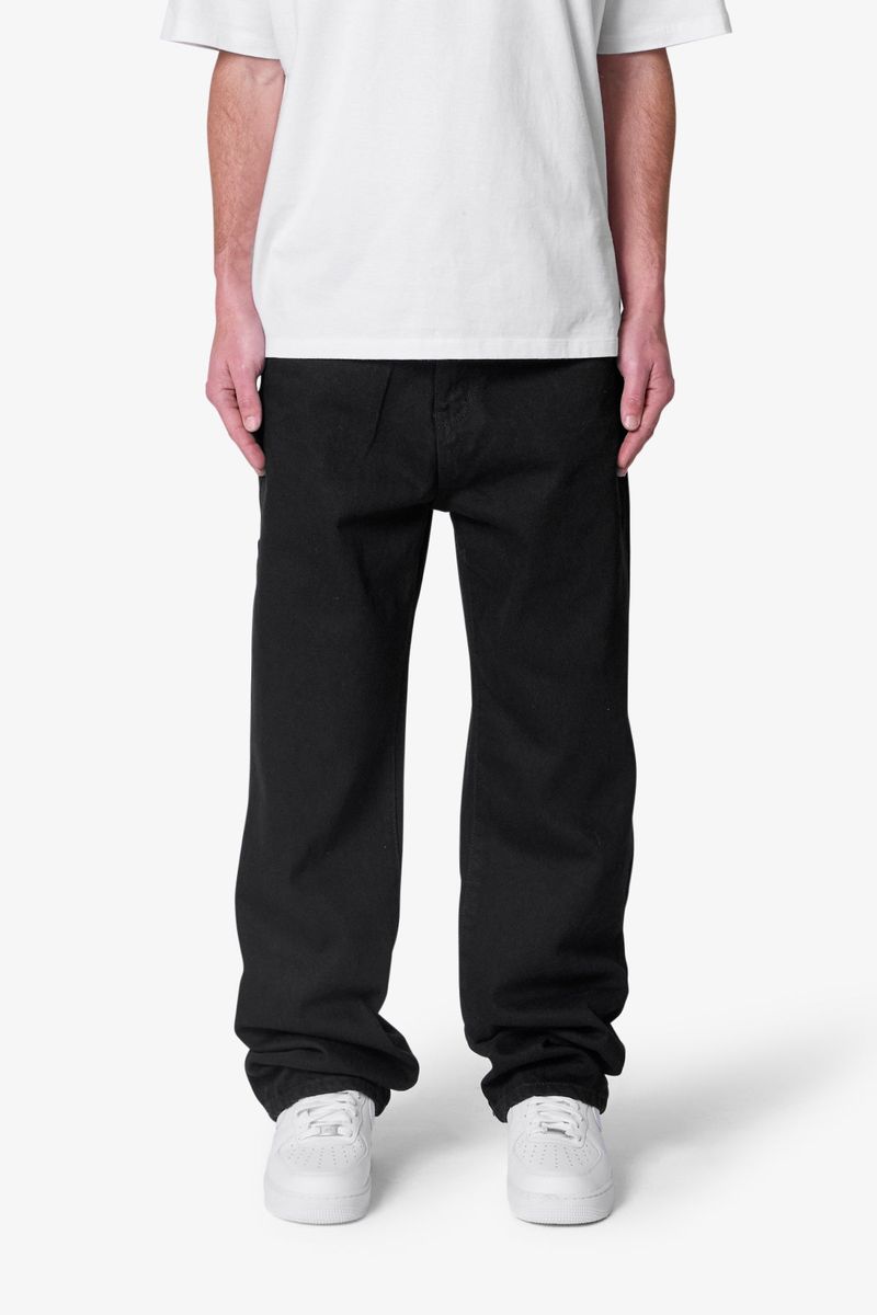 MNML Raw Baggy Denim - Rinsed Black