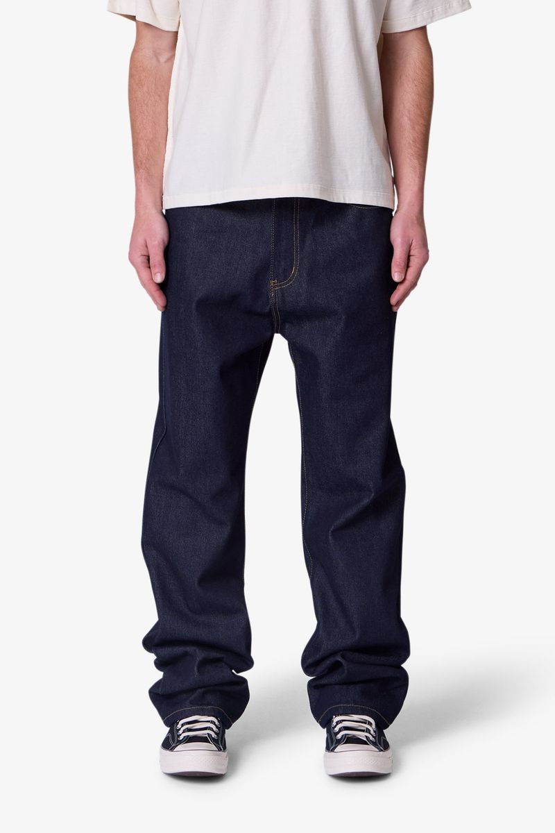 MNML Raw Baggy Denim - Rinsed Indigo