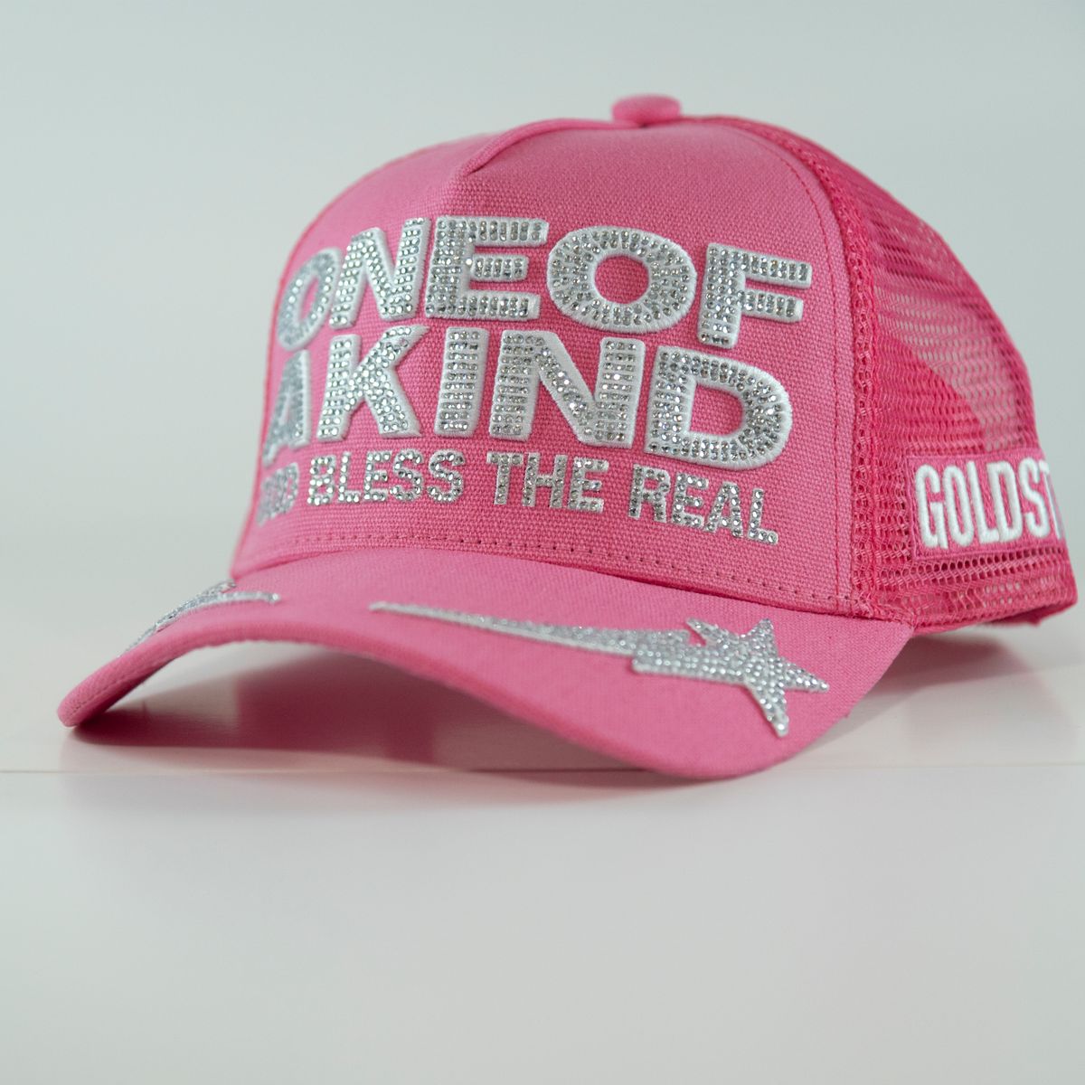 GOLD STAR HATS PINK RHINESTONE HAT