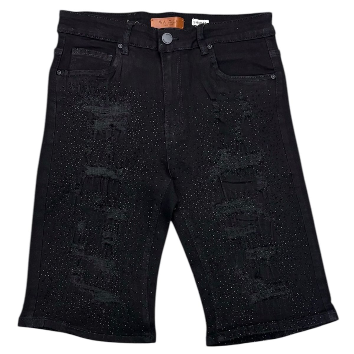 WAIMEA JET BLACK DENIM JORTS