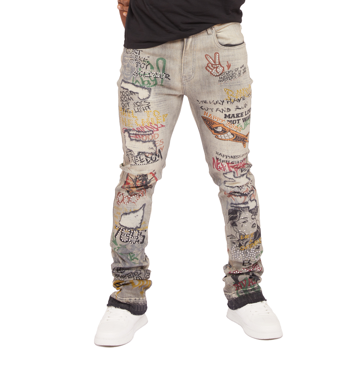 WAIMEA STACKED FIT ANTIQUE GREY WASH