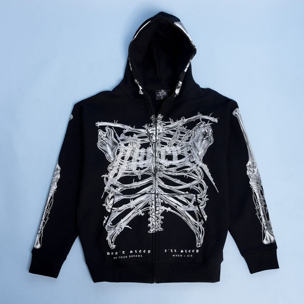 HASTA MUERTE T2 SKULL ZIP HOODIE