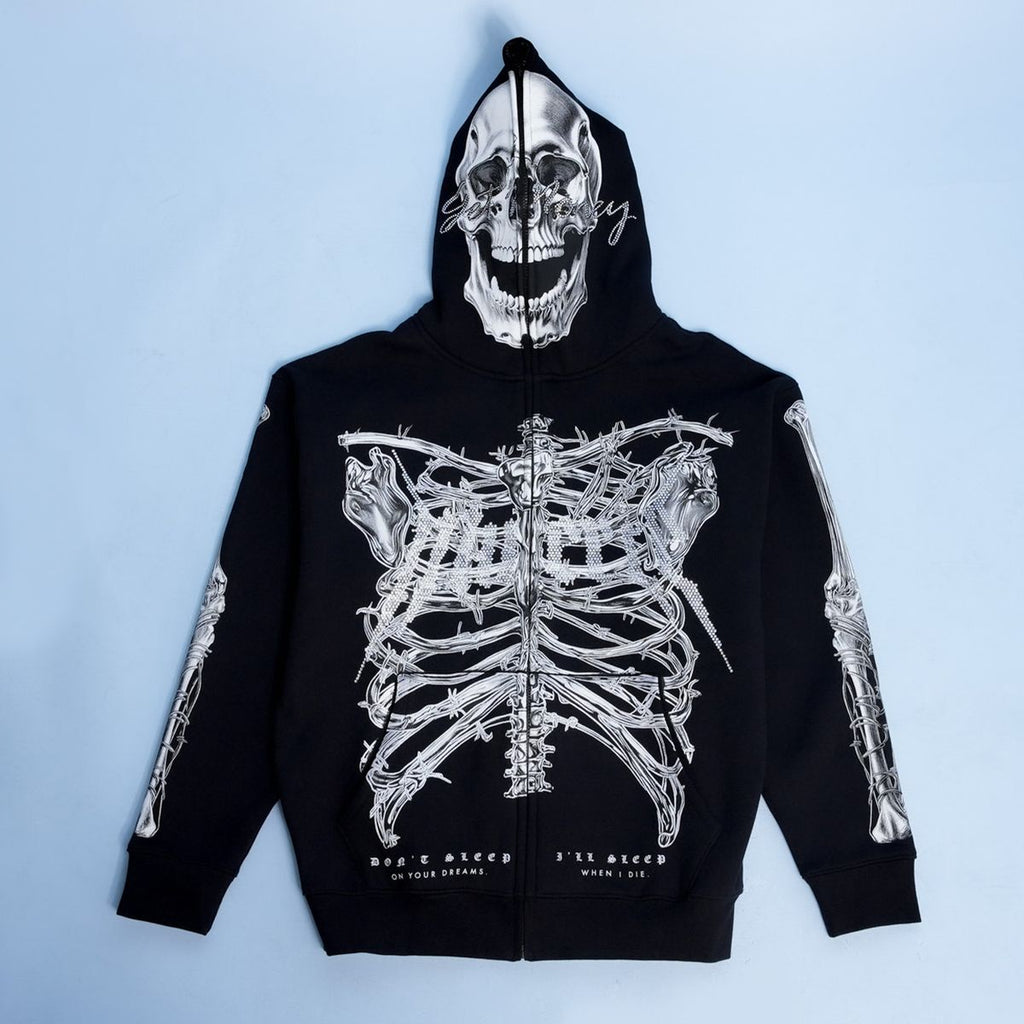 HASTA MUERTE T2 SKULL ZIP HOODIE