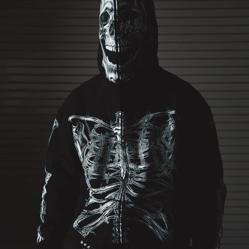 HASTA MUERTE T2 SKULL ZIP HOODIE