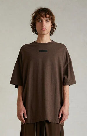 FEAR OF GOD ESSENTIAL SS TEE HEATHER WOOD