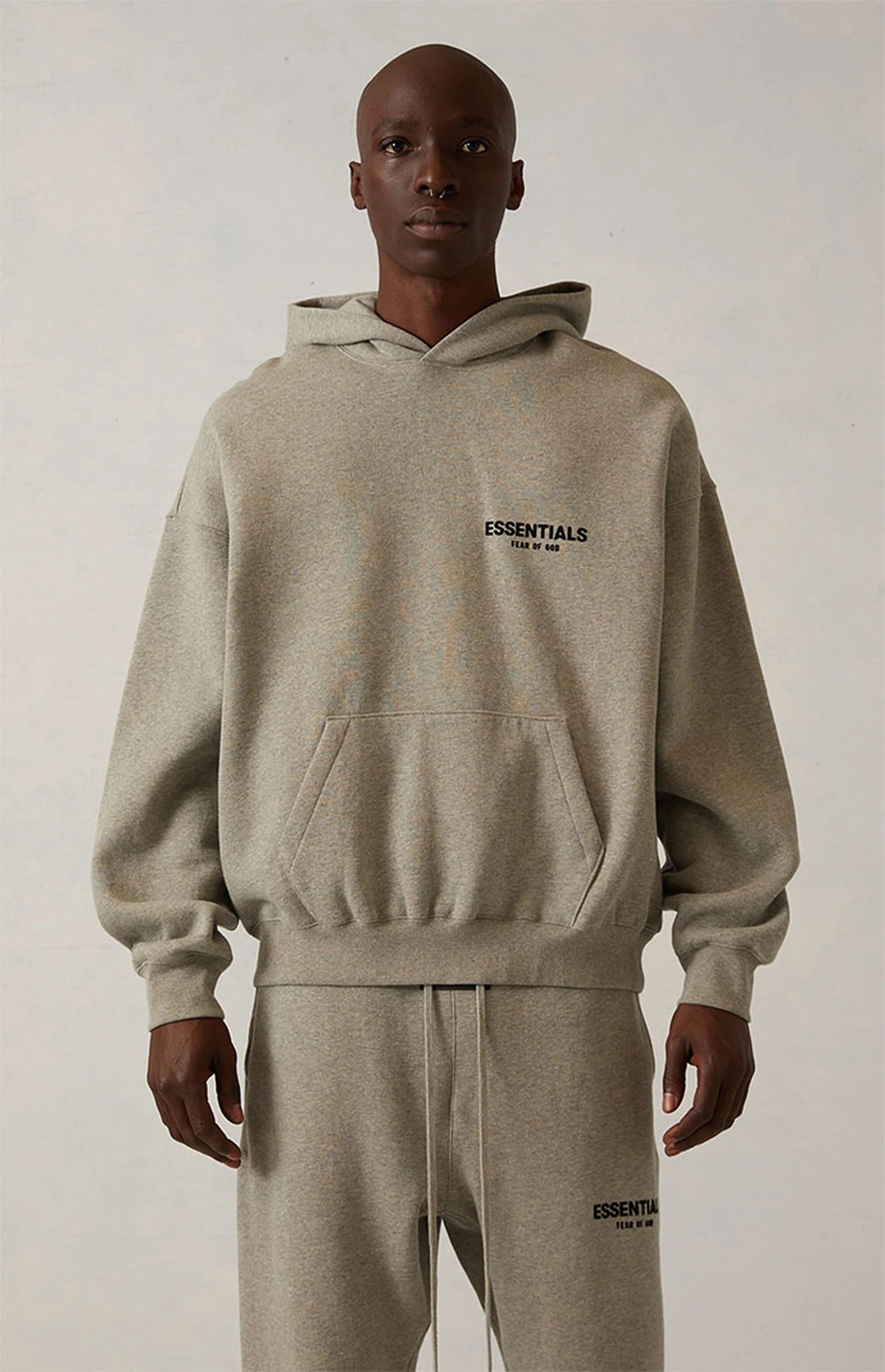 FEAR OF GOD ESSENTIALS HOODIE DARK OATMEAL