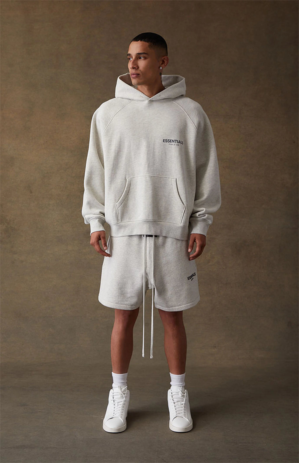 FEAR OF GOD ESSENTIALS HOODIE LIGHT OATMEAL
