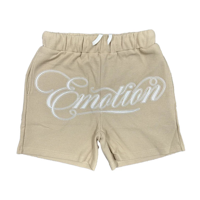 MIXED EMOTION Cream “Signature” Shorts