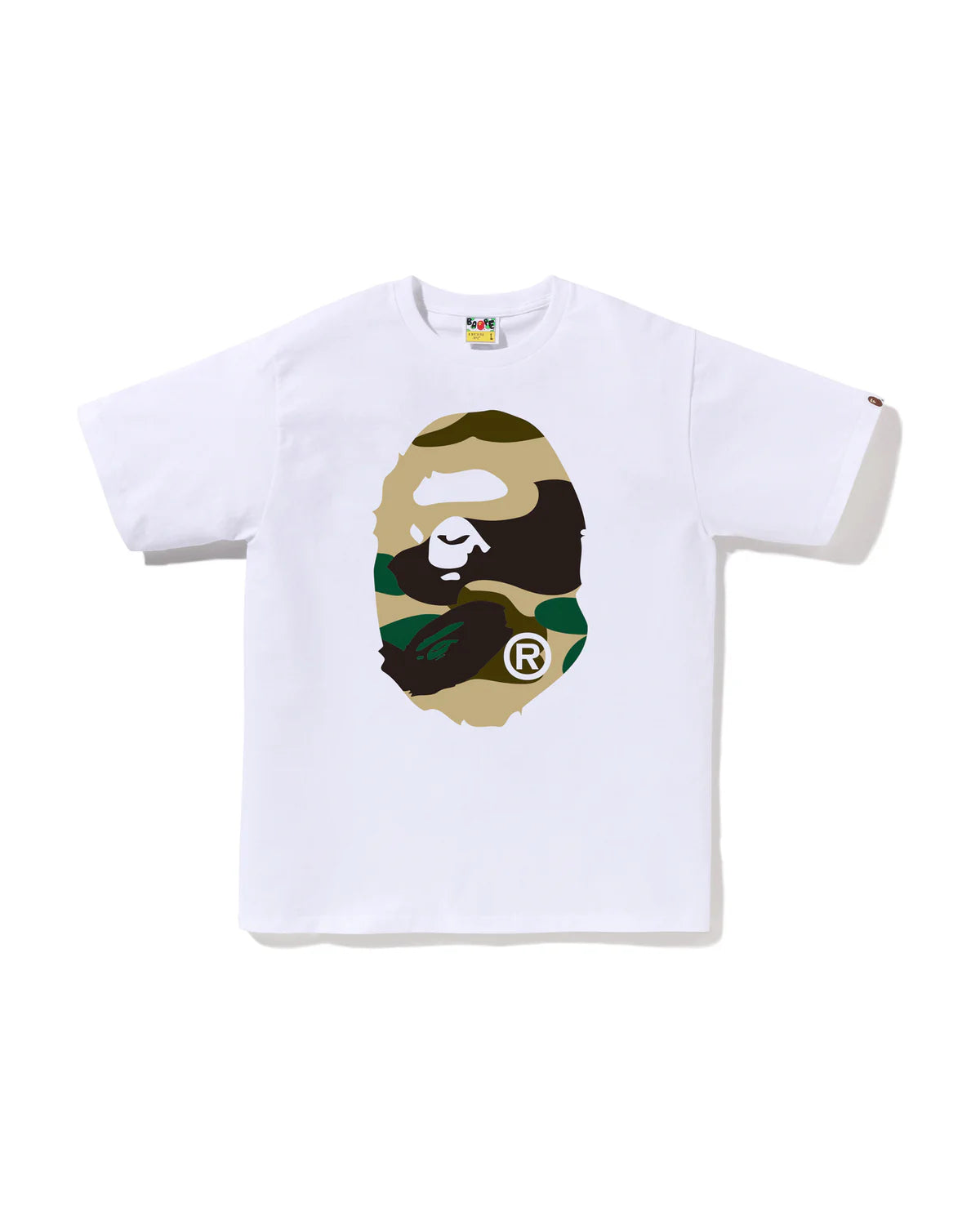 BAPE 1st Camo Big Ape Head Tee White Green