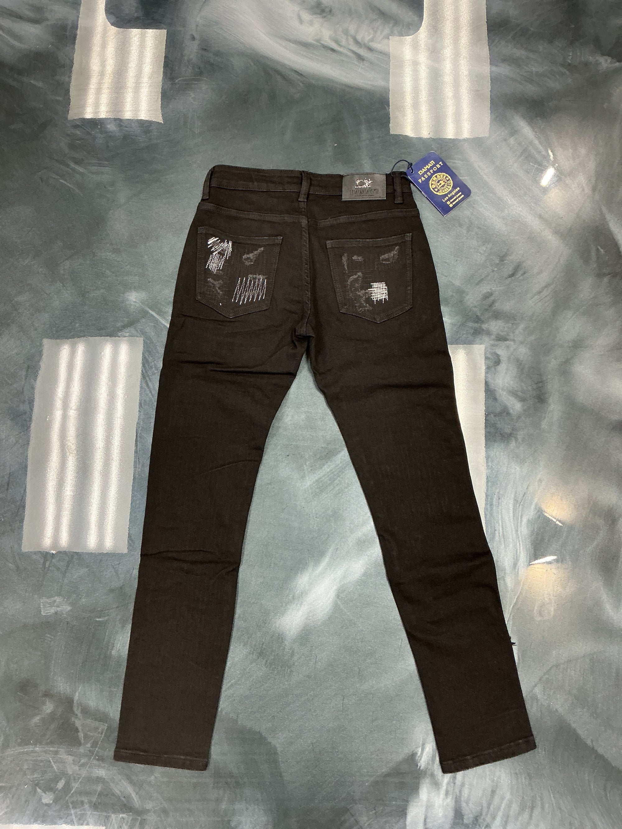 DAMATI JEANS JET BLACK SANTIAGO DENIM