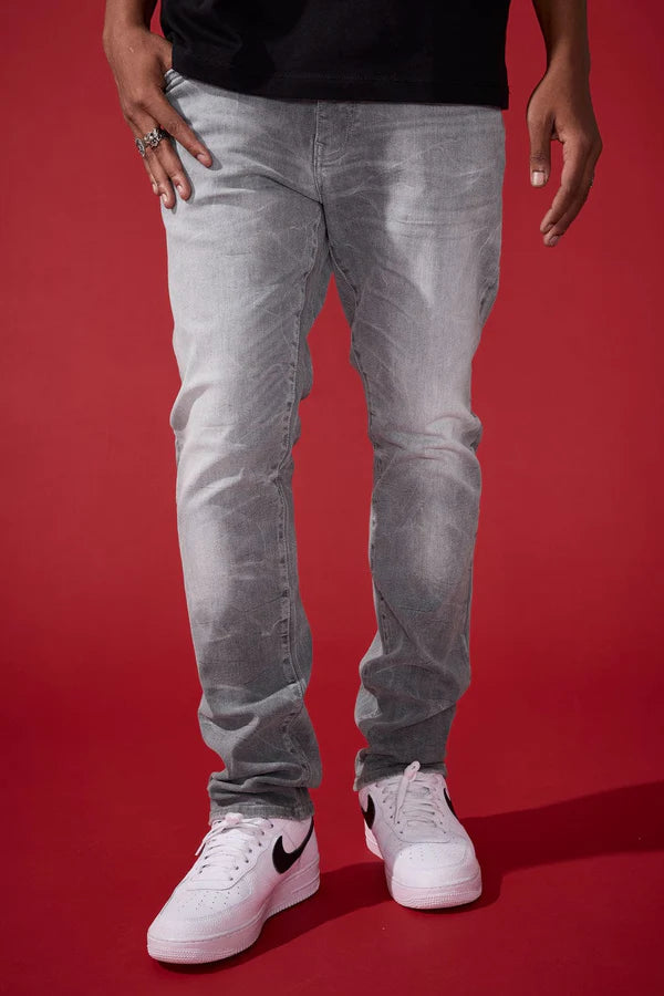 CEMENT WASH STRAIGHT DENIM
