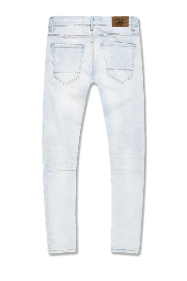 ICED WHITE STRAIGHT DENIM