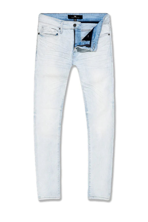 ICED WHITE STRAIGHT DENIM