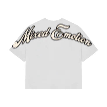 MIXED EMOTION White “Pearl” Cropped Tee