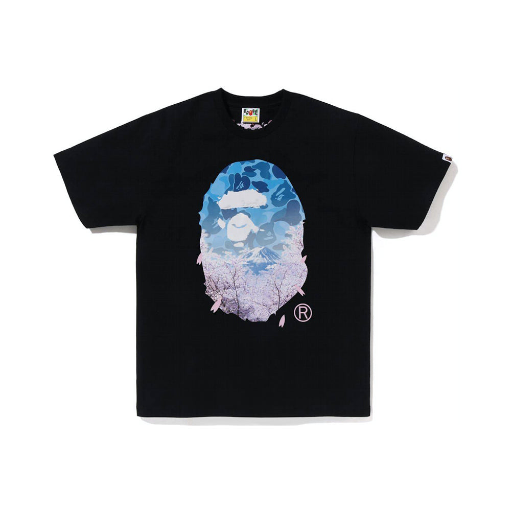 BAPE Sakura Photo Ape Head Tee (SS23) Black